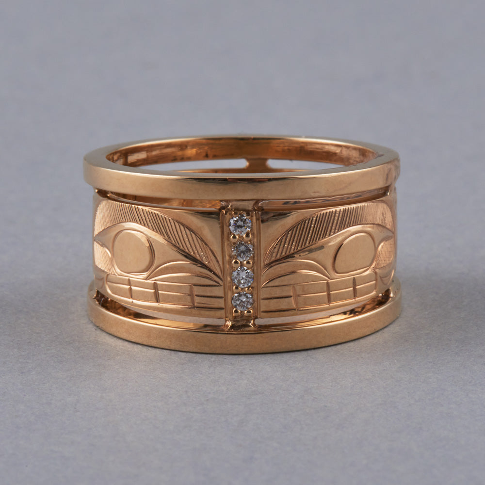 Killer Whale Ring with Diamonds