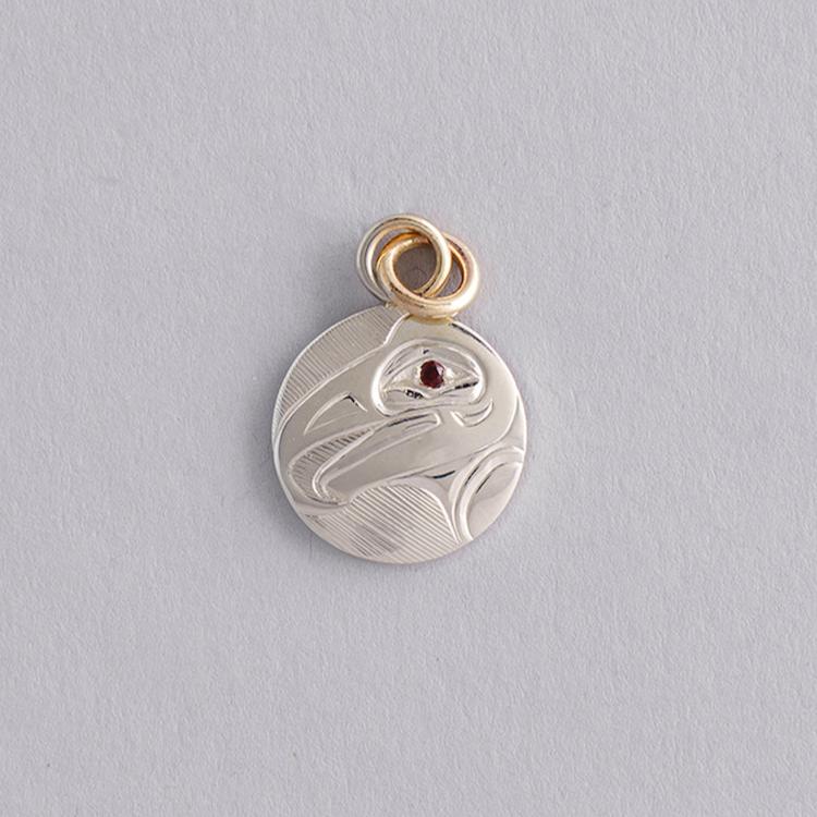 Eagle Pendant with Garnet