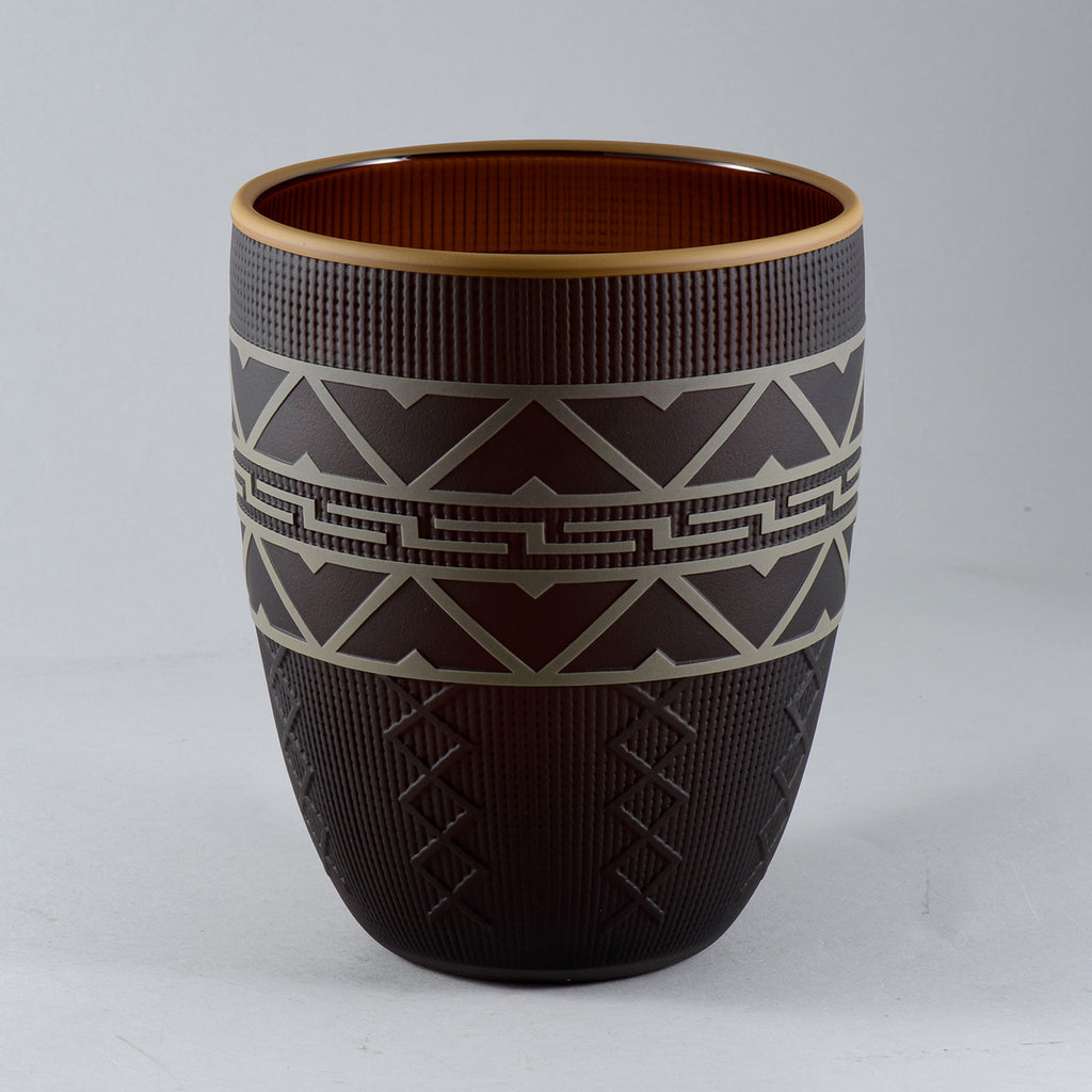 Tlingit Basket, Dark Amber/Cedar