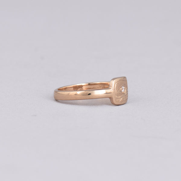 Killer Whale Ring with Diamond