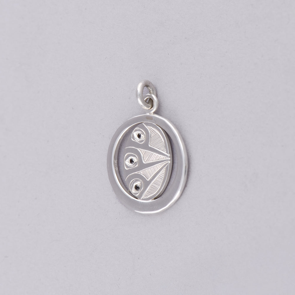 Hummingbird Pendant with Black Diamond