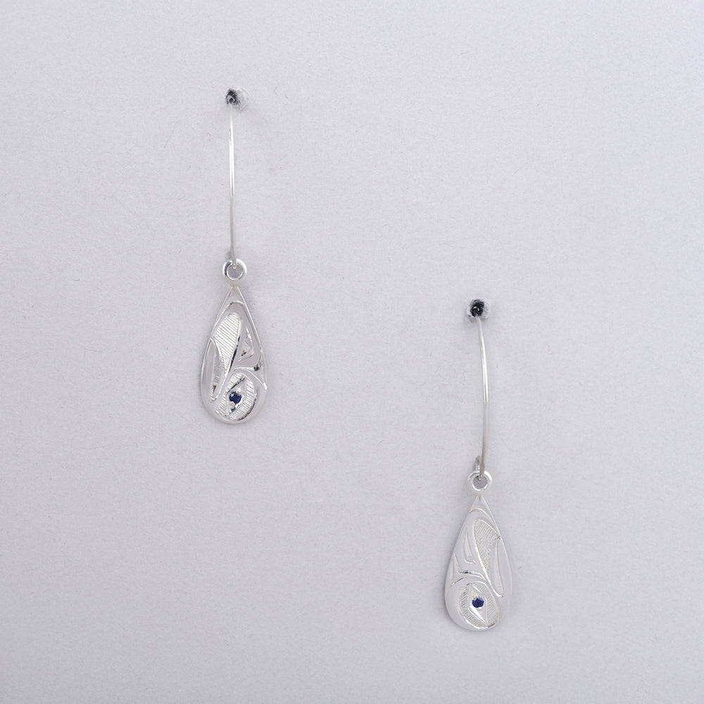 Eagle Earrings with Sapphire