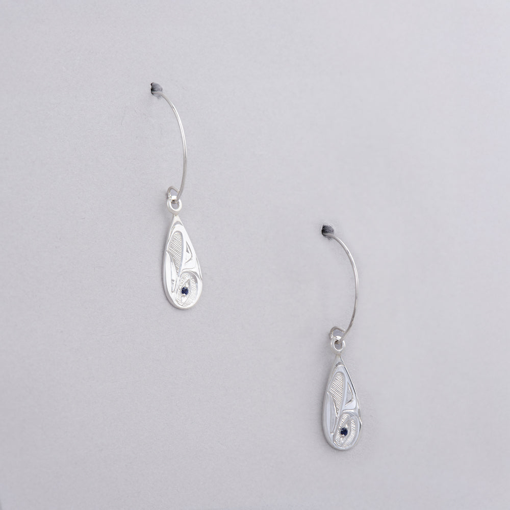 Eagle Earrings with Sapphire