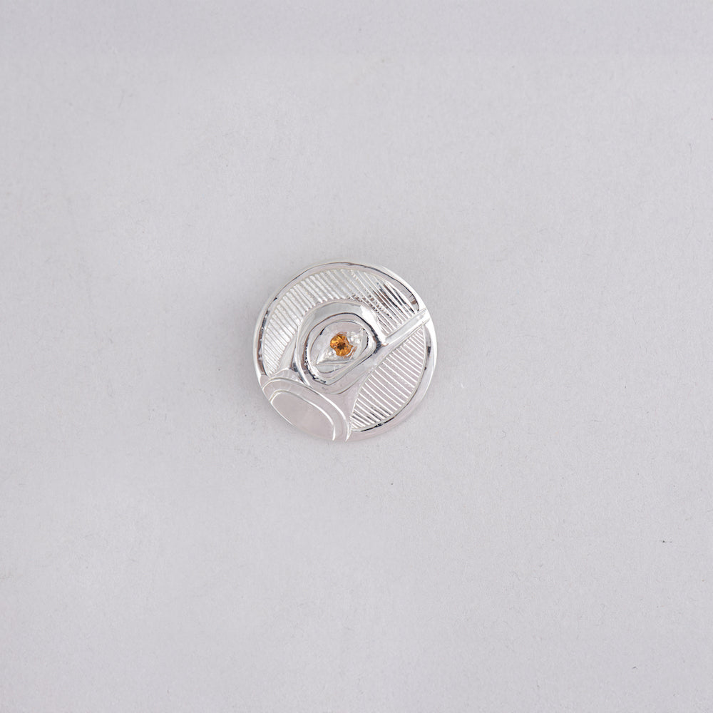 Hummingbird Pendant with Citrine