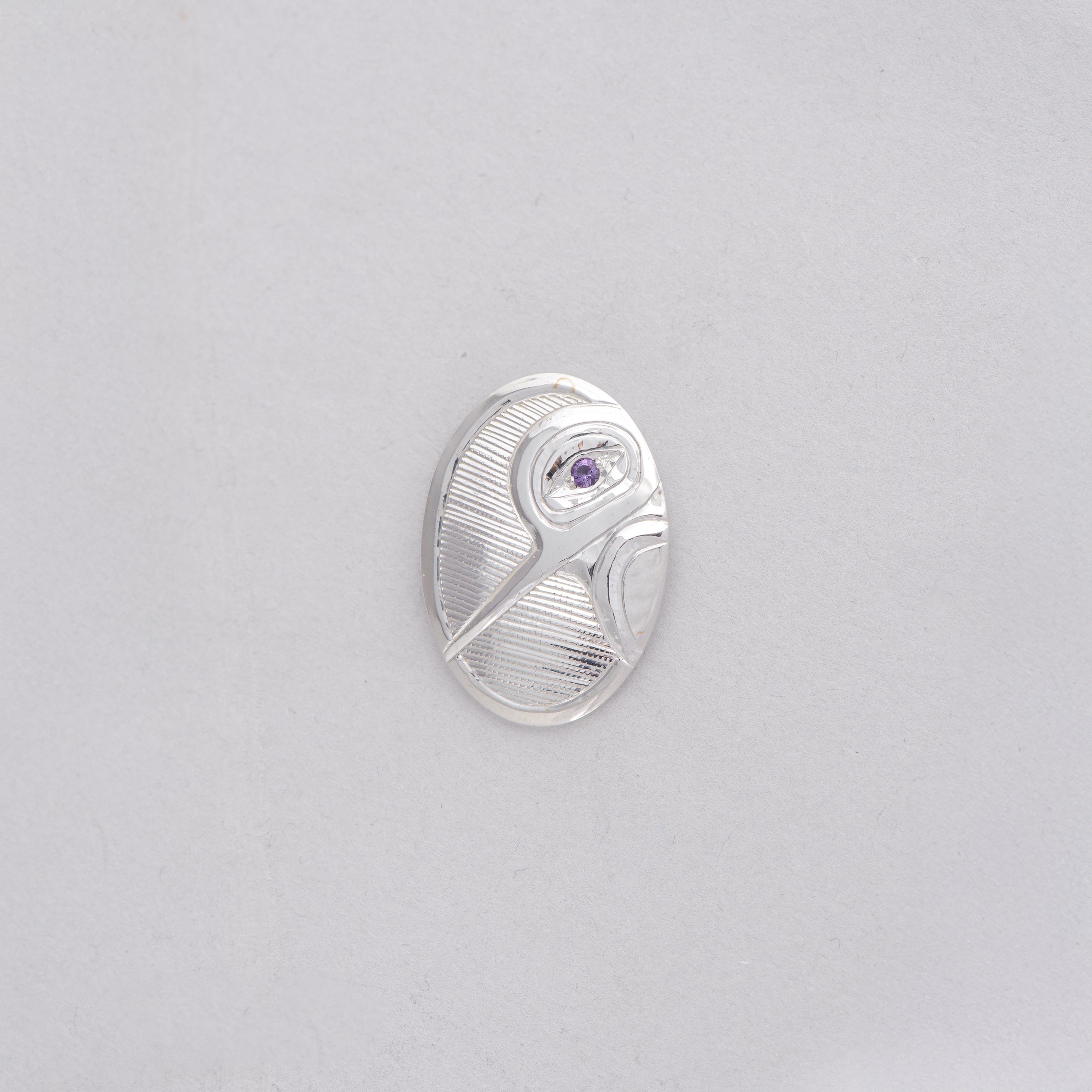 Hummingbird Pendant with Amethyst