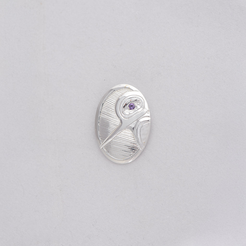 Hummingbird Pendant with Amethyst