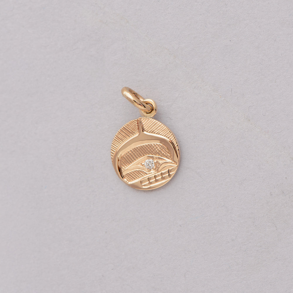 Killer Whale Pendant with Diamond