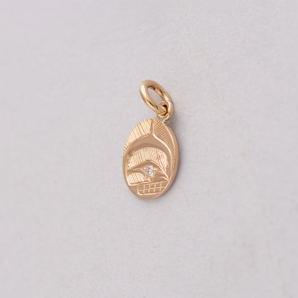Killer Whale Pendant with Diamond