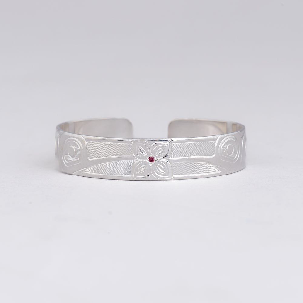 Hummingbird Bracelet with Ruby