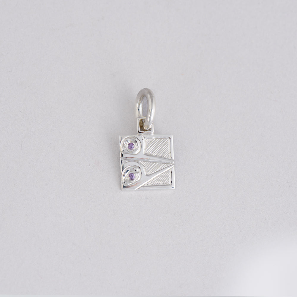 Hummingbird Pendant with Amethyst