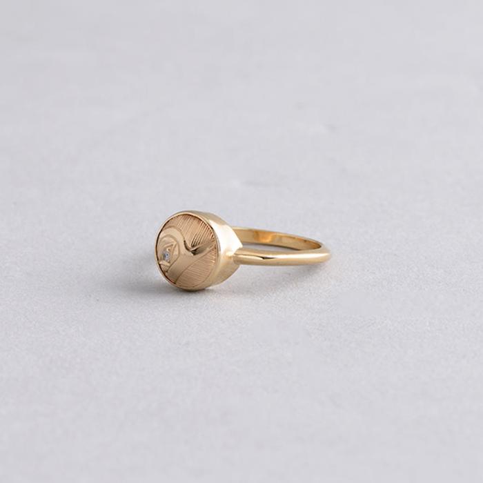 Hummingbird Ring with Diamond