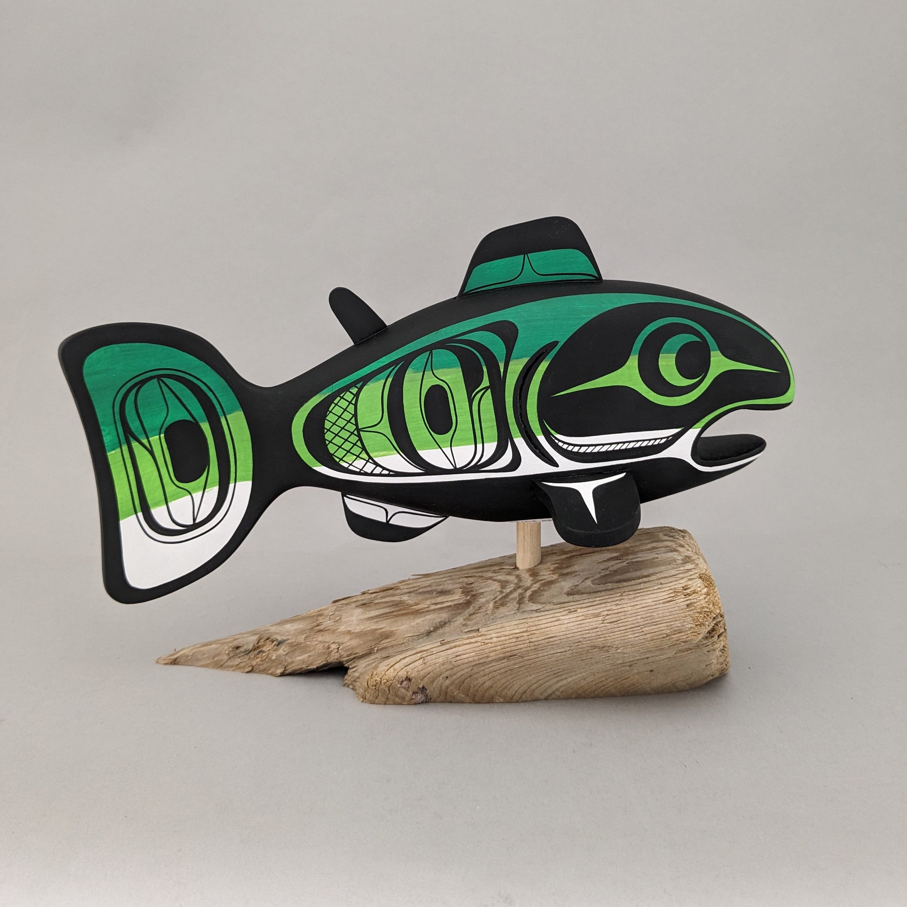 Salmon on Driftwood