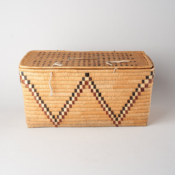 Rectangular Salish Lidded Basket – Douglas Reynolds Gallery