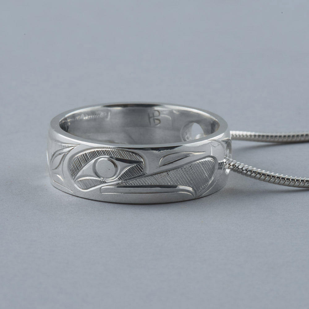 Raven and Eagle Ring Pendant