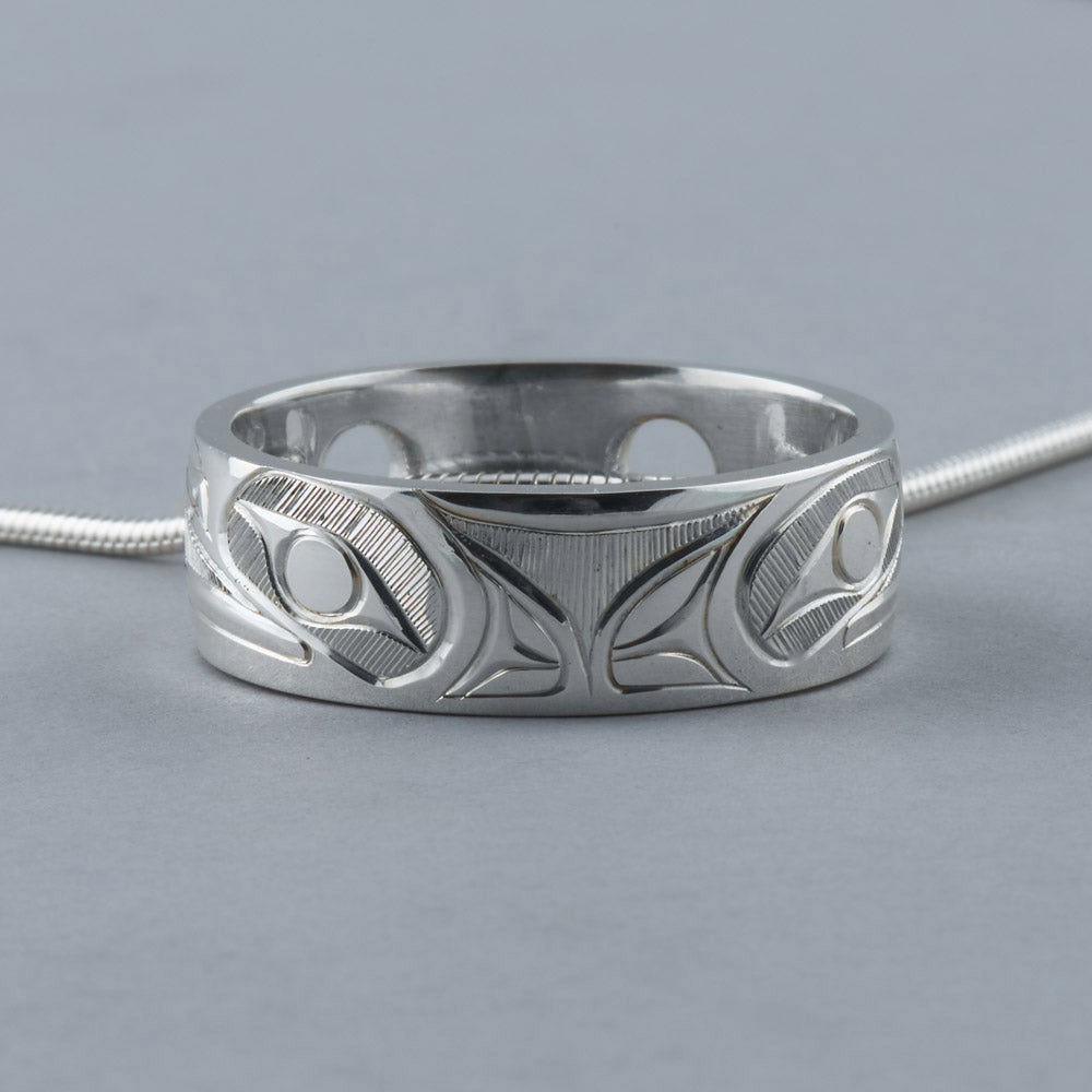Raven and Eagle Ring Pendant