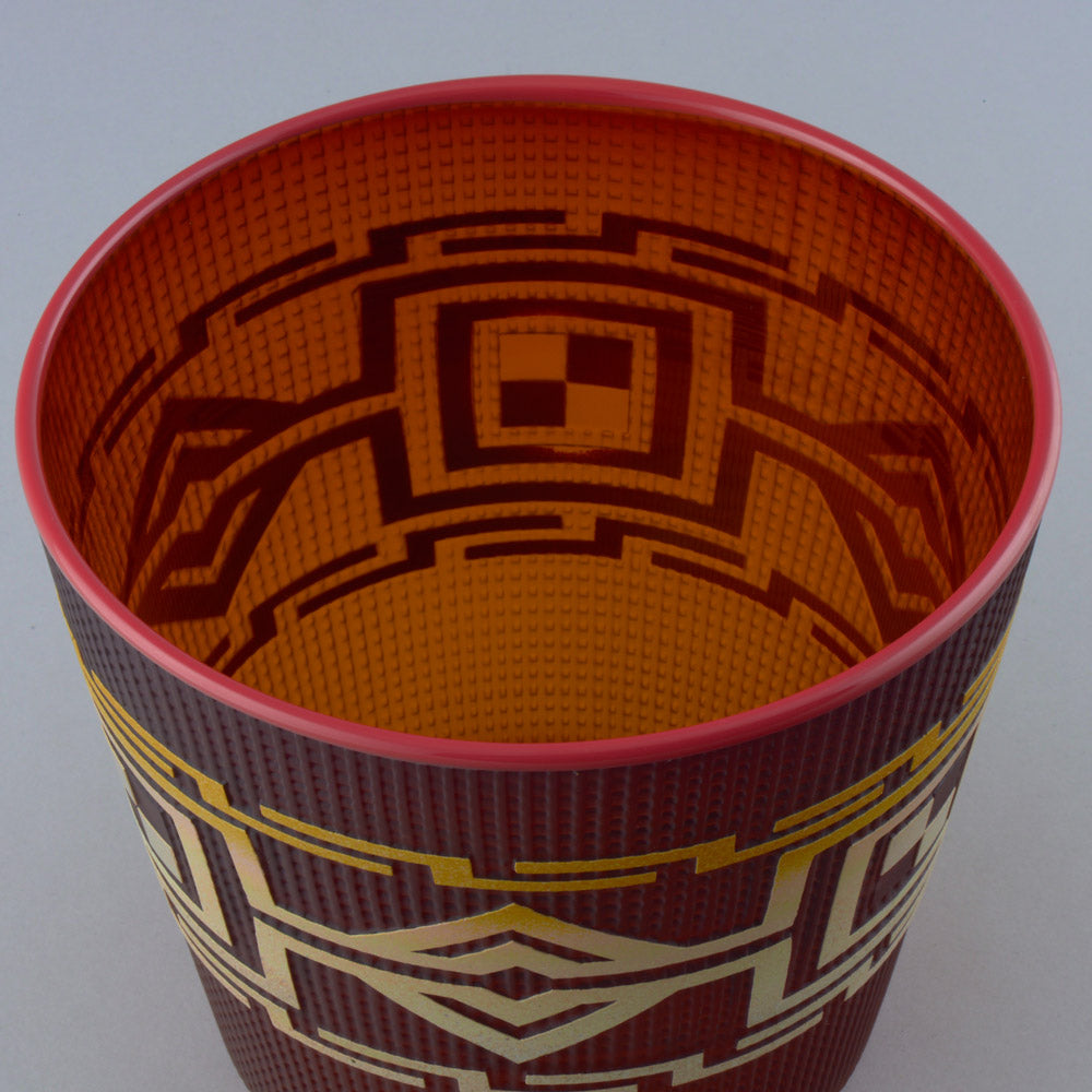Tlingit Basket, Cedar/Brick