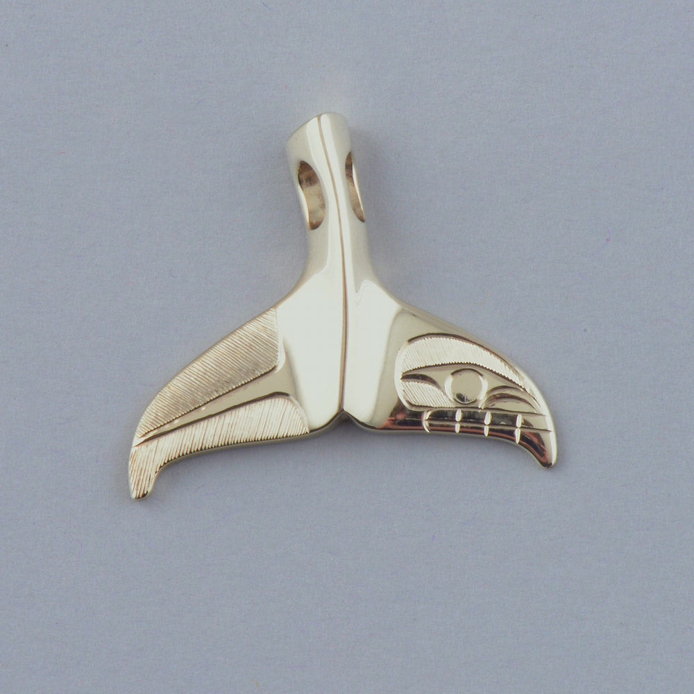 White Gold Whale Tail Pendant