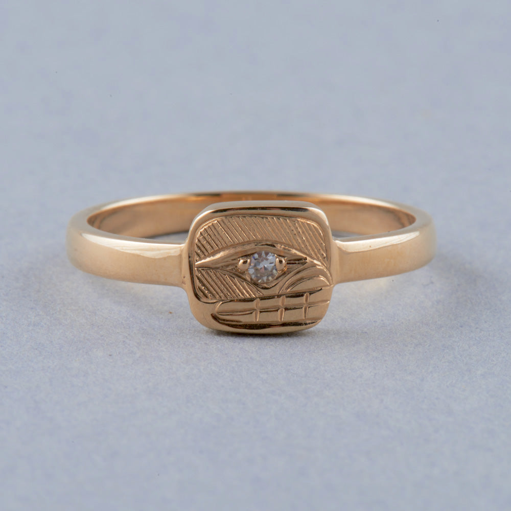 Killer Whale Ring with Diamond
