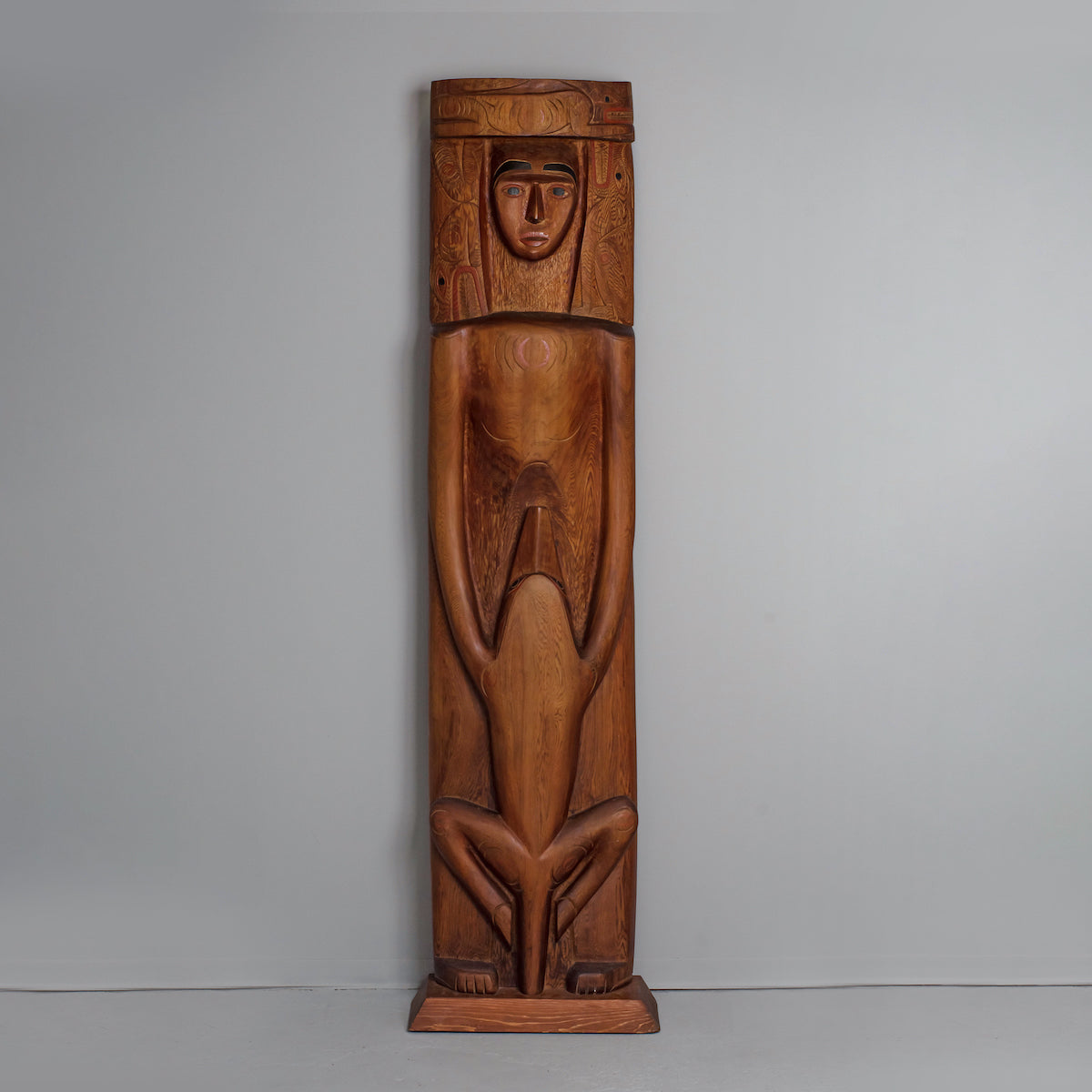 Salish Wolf Spirit House Post